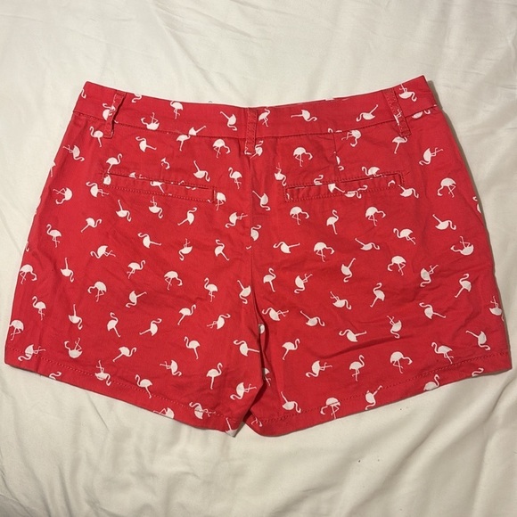 Elle Hot Pink Flamingo Print Chino Shorts size 2 - Picture 7 of 8
